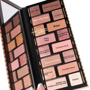 16 Colors Matte Shimmer Eyeshadow Palette with Bronzer Highlighter & Blush Long Lasting High Pigment Makeup Paletas De Sombras