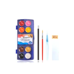 17/25/32/38-Color Professional Solid Watercolor Paint Art Set with Paper and 3mL Tubes