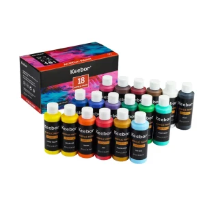 18-Color 120ml Waterproof Non-Toxic Acrylic Paint Set