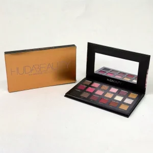 18-Color Eyeshadow Palette with Matte and Shimmer Finishes, Waterproof Formula
