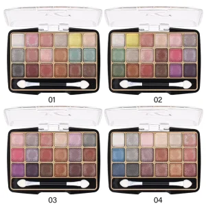 18-Color Sparkling Pearlescent Fine Shimmer Sweatproof Eyeshadow Palette