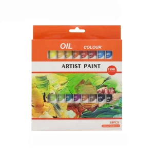 18 colors 12ml professional artist kids art drawing oil colour painting for art