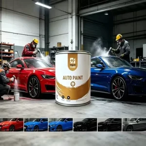 1K/2K Solid Color Automotive Topcoat High Gloss UV-Resistant Liquid Coating for Spray Application