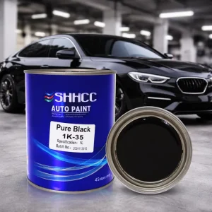 1K Pure Black Acrylic Automotive Refinish Paint High Gloss Fast-Drying Coating