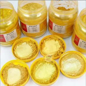 1KG Titanium Gold Pearl Pigment Golden Mica Powder for Candle Statue Coating Leather Decoration
