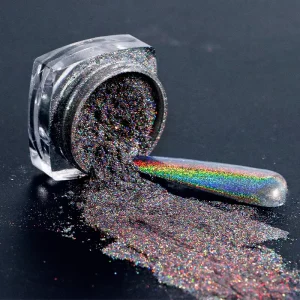 1g Jar Holographic Pigment Rainbow Powder Laser Powder for Eyeshadow Nail Polish Chrome Powder