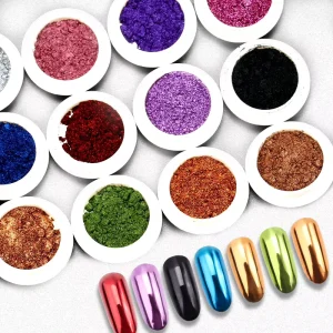1pc 19Colors Nail Glitter Mirror Powder Chrome Dust Pigment 0.5g Paint Dip Metallic Shiny With Magic Effect Dust