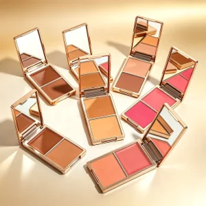 2 in 1 Cream Powder Blush 12 Colors Bronzer Vegan High Pigment Makeup Palette