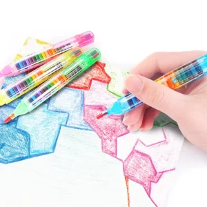 20 Colors Children’s Creative DIY Painting Colored Oil Pastels Interchangeable Core Crayons Student’s Fancy Graffiti