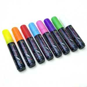 2026 Liquid Chalk Marker Water-Based Erasable for Glass and Blackboard, No Dust, Set of 12 Colors for Painting