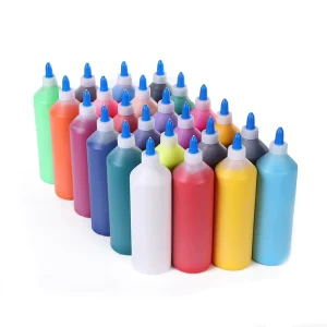 24 Color 500ml Large Bottle Acrylic Paint Diy Children’s Painting Graffiti Painting Plaster Doll Coloring Paint