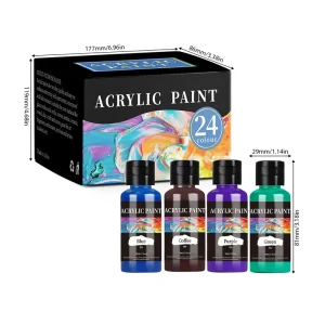 24 Color Acrylic Painting Set New Style Craft Paint for DIY Artists Ceramic Pigment Paints