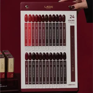 24-Color High-Pigment Long-Lasting Red Gel Polish Set for Professional Nail Salons