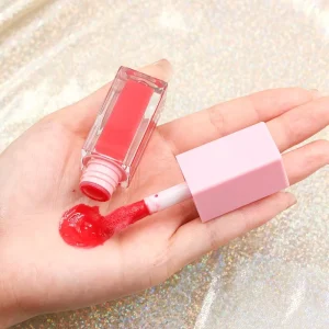 24-Color Pink Tube Lip Gloss with Shea Butter and Vitamin E Vegan