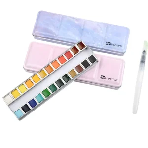 24-Color Portable Solid Watercolor Paint Set