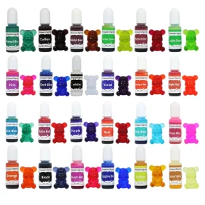 24-Color Transparent Pigment, 10 mL Bottles, Epoxy Resin Dye