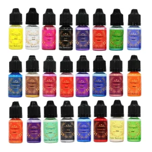 24 Colors 10ml Liquid Organic Pearlescent Pigment Epoxy Resin Dye Pearl for Ink Pigments
