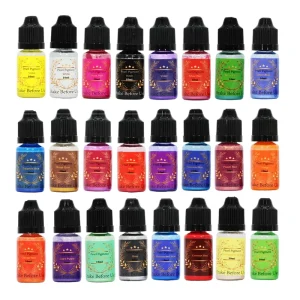 24 Colors 10ml Liquid Pearlescent Pigment Epoxy Resin Dye Pearl Pigment for Resin Jewelry Art Crafts