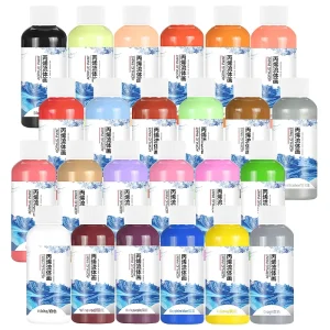 24 Colors 60ml Acrylic Paint Set for Fluid Art Canvas Glass and Paper 1 PCS