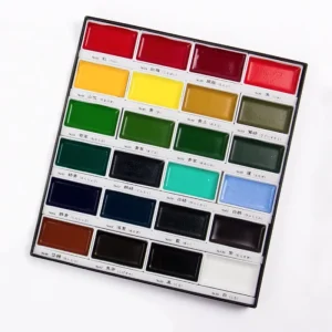 24 Colors Artist Quality Watercolour Set Semi moist Solid Watercolor Paint Set Richly Pigmented Perfect for Artists Student
