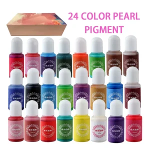 24 Colors Epoxy UV Resin Dye Colorant Liquid Pearl Pigment for DIY Resin Crafts