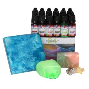 24 High Quality Colors of Alcohol Ink Liquid Pigment 12 Months Shelf Life ForUV Epoxy Resin Coating Pigment