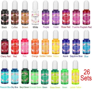 26 Colors Epoxy Resin Pigment Liquid Dye for Epoxy Resin and UV Resin