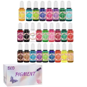 26 Colors Transparent UV Resin Pigment Set Art Grade Liquid Colorant for Resin Jewelry AB Resin Crystal Drop Glue