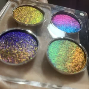 26mm Single One Color Custom Eyeshadow Multi Chrome Eye Shadow Indie Makeup Chameleon Glow Pressed Metallic Powder with Package