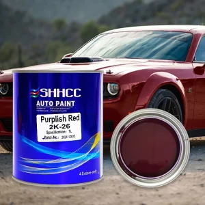 2K Purplish Red Automotive Touch-Up Paint High Gloss UV-Resistant Acrylic Refinish Coating