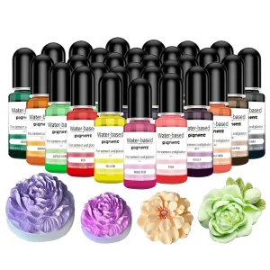 30-Color 10ml Gypsum and Cement Coloring Pigment Concentrate for Plaster, Molds, and Decor