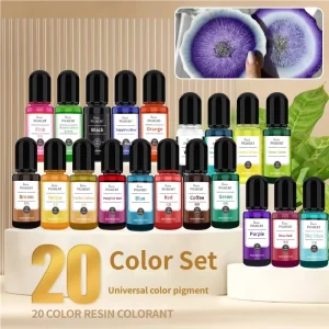 30 Color Inorganic Pigment Mica Dye for Epoxy Resin High Concentration UV Resistant Easy Mix Deep Pour Nail Art Projects