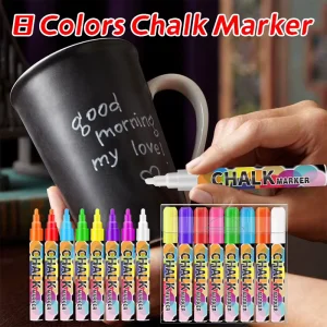 30 Colors Liquid Chalk Marker Non toxic Water based Dust free Neon Fluorescent Color Chalk Marker Set Easy to Erase for Glass