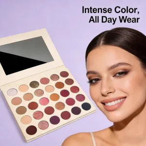 30-Shade Eyeshadow Palette Neutral Warm Tones Matte and Metallic Finishes