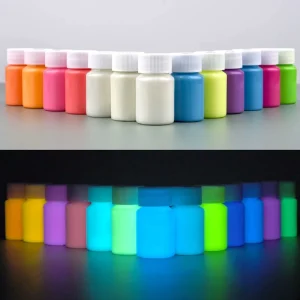 30ml Fluorescent Pigment Long Lasting Luminous Paints Auto Glow Glow In Dark Acrylic Paints For Artwork Party Supplies