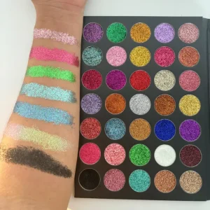35 Color Private Label Glitter Eyeshadow Palette Cosmetics Eye Shadow Makeup in Powder Form