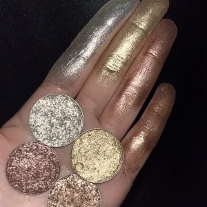 36-Color Glitter Highlighter Makeup Powder with Silver and Gold Glitter Eyeshadow