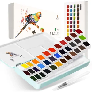 36 Color Solid Watercolor Paint Set High Pigment Vivid Colors Blendable for Professional Artists Beginners Art Creation