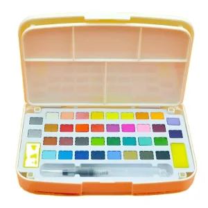 36 Color Solid Watercolor Pigment PP Box Set Art Gouache Paint