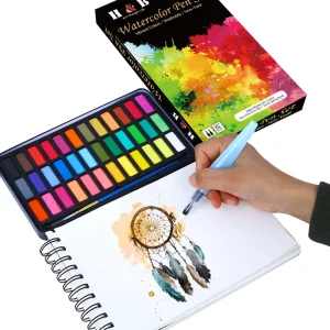 36 Colors Solid Watercolor Paint Set with Tin Box