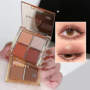4-Color Glitter Eyeshadow Palette Shimmer Matte Pigment Powder