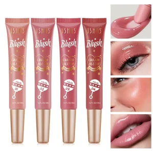 4 Color Liquid Blush Eyeshadow Hot Item Dual Use for Lip and Cheek Natural Contour Highlight Beauty Makeup