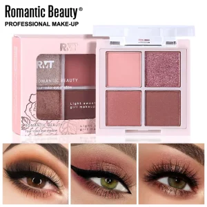 4-Color Pearlescent Eyeshadow Palette Multi-Shade Eye Shadow