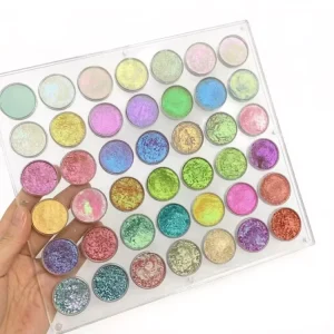 42 Color Refillable Acrylic Eye Shadow Palettes Box Magnetic Cosmetic Makeup Organizer Stackable Duochrome Eyeshadow