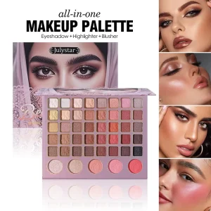 45 Shades Multi use Makeup Palette with Blush & Eyeshadow Long Lasting Easy to Apply and High Pigmented