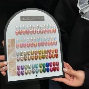 48 Colors Aurora Illusion High brightness Powder Set Moonlight Magic Mirror Pigment Powder for Nail Art DIY