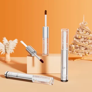 5 Colors Waterproof Long Lasting No Fading Lip Gloss 2 in 1 Lip Stain Peel Off and Lip Gloss Support Private Label