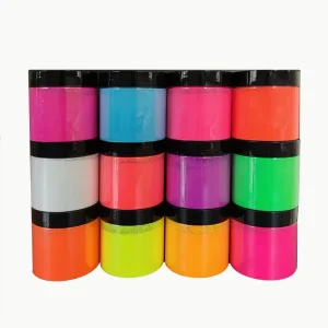 50g Jar Fluorescent Powder Pigment for Paint Dye Nail Art 12 Colors Neon Powder for Epoxy Resin Candle Making Slime UV Resin