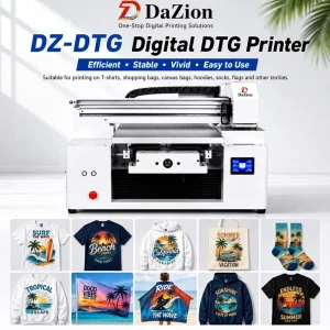 50x60cm DTG Printing Machine with XP600 Dual Printheads for T Shirts Hoodies Sportswear Production