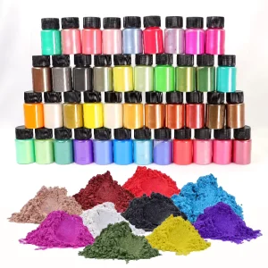 58 Colors Mica Powder Pigment for Epoxy Resin DIY Slime Coloring and Soap Dye Making